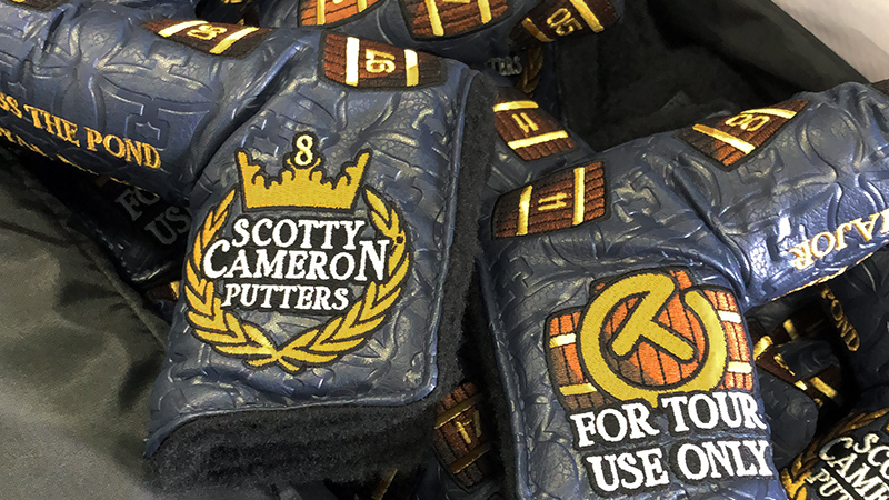 Our Circle T Dancing Barrels Royal Major headcover given to loyal Scotty Cameron putter players at The Open.