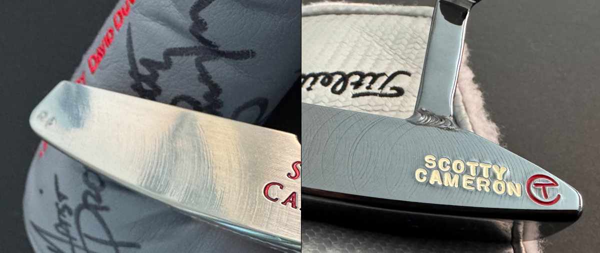 Above: Shown above are examples of Scotty’s early carbon steel putters with patina-a result of the finish gracefully aging.